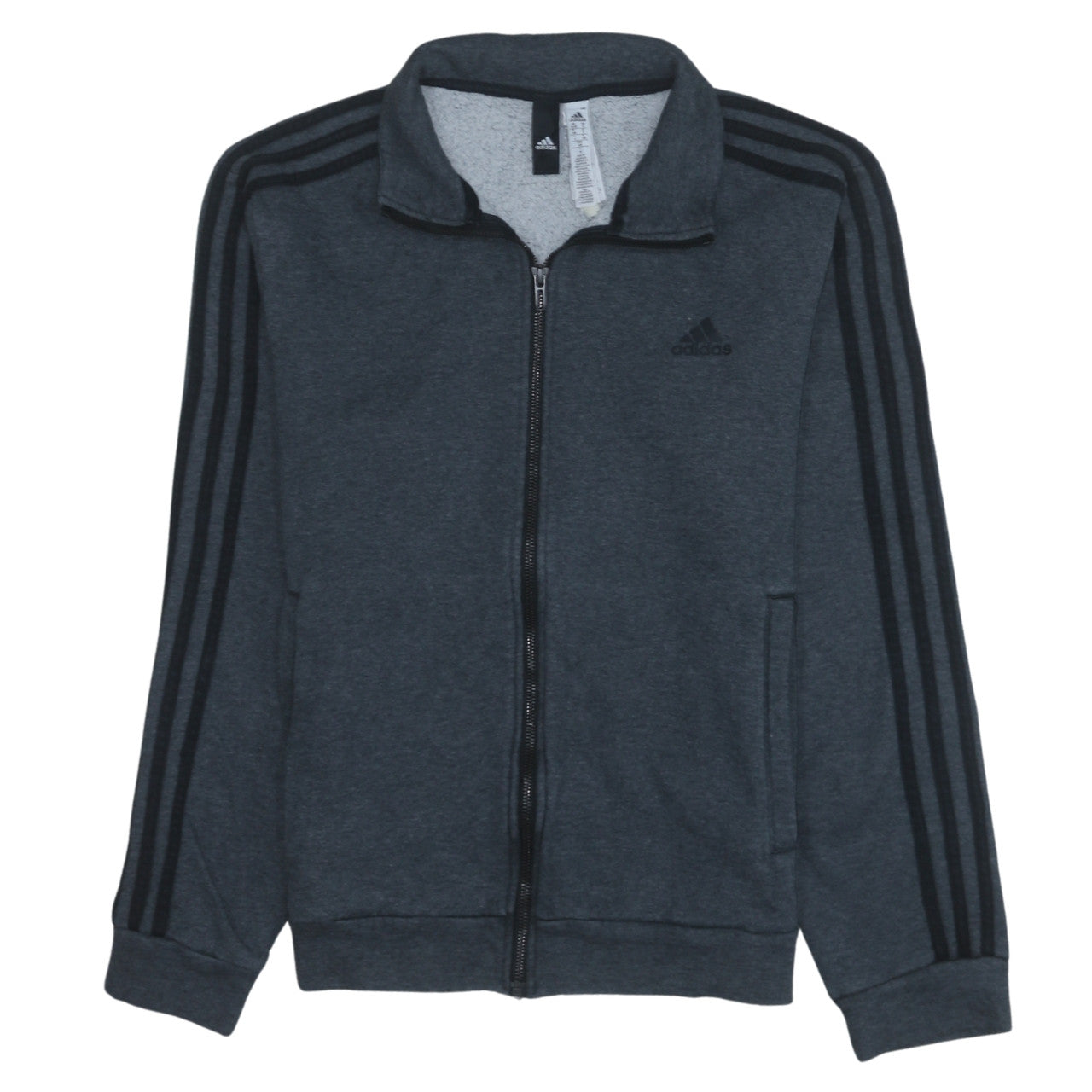 Adidas Men's Dark Grey Track Jacket Size S 36/38 Full Zip Casual
