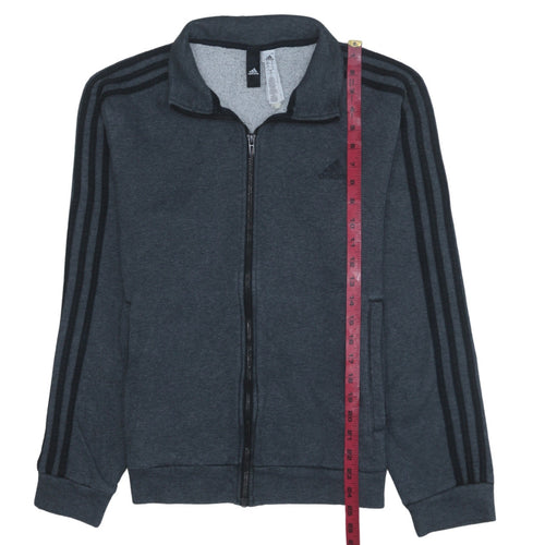 Adidas Men's Dark Grey Track Jacket Size S 36/38 Full Zip Casual