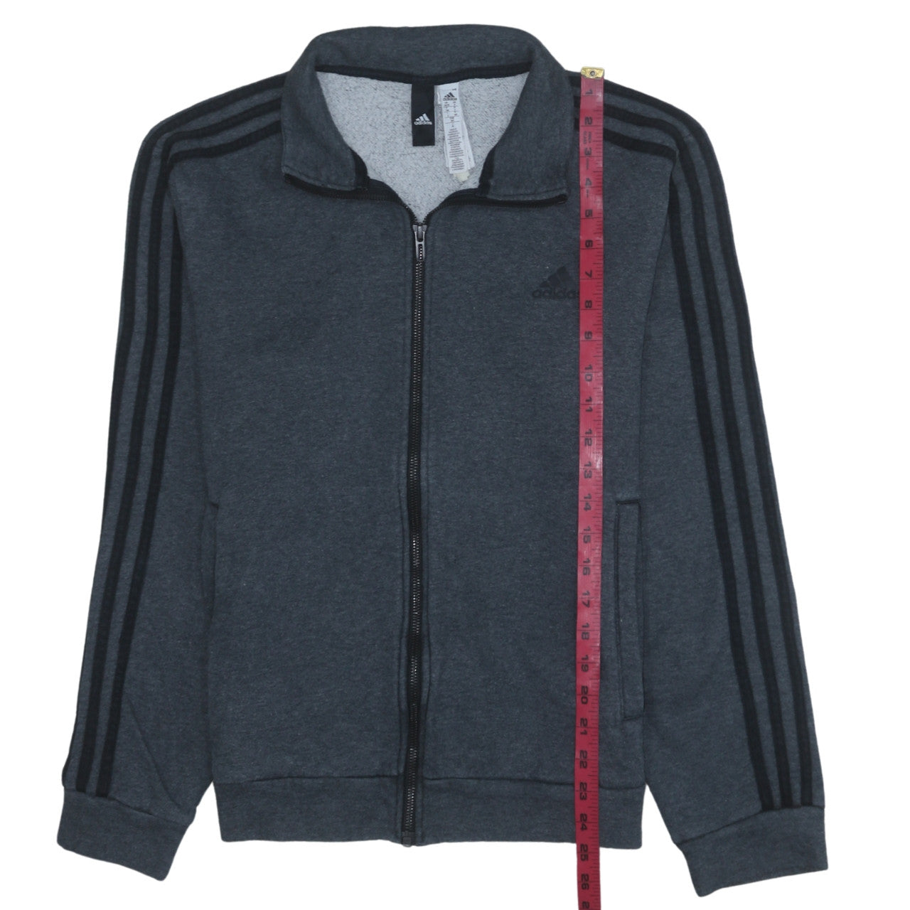 Adidas Men's Dark Grey Track Jacket Size S 36/38 Full Zip Casual