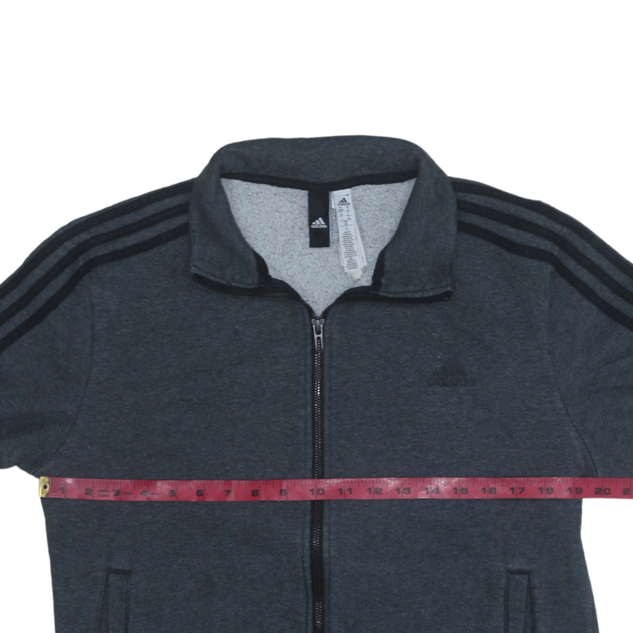 Adidas Men's Dark Grey Track Jacket Size S 36/38 Full Zip Casual