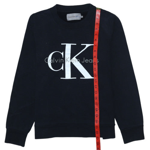 Calvin Klein Jeans Womens Black Medium Pullover Sweatshirt