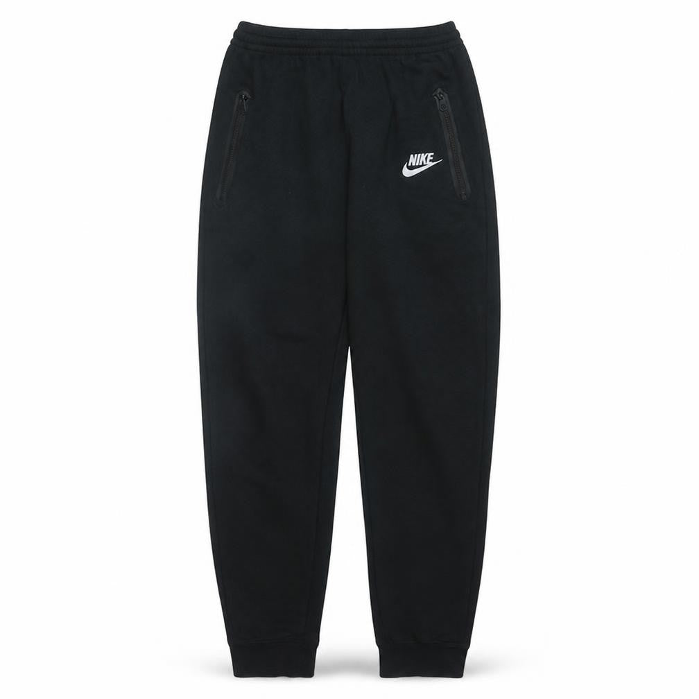 Front view of Nike Men's Black Dri-FIT Jogger Trousers, size M, Quick Dry