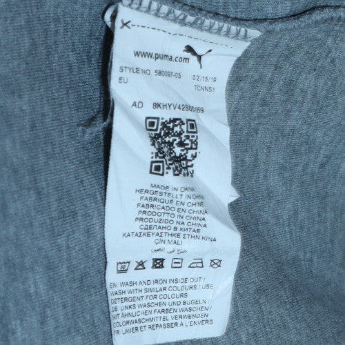 Puma Men's Grey Full Zip Hoodie L Lightweight Sportswear