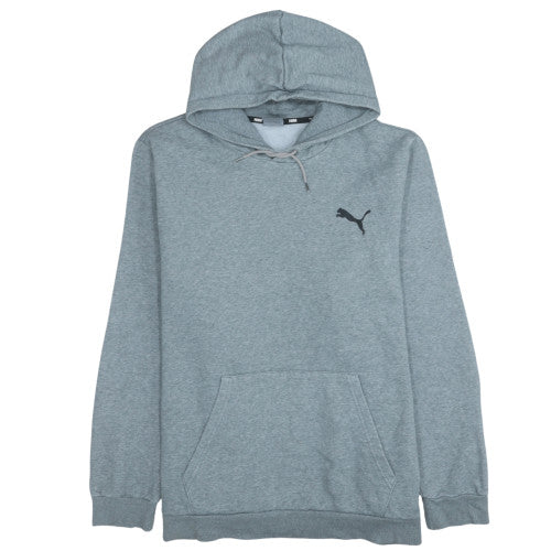 Puma Men's Grey 2XL Pullover Hoodie with Logo and Pocket