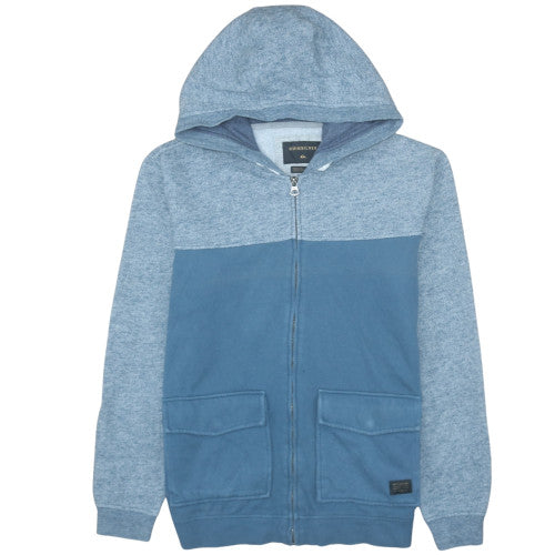 Quiksilver Men's Blue L Full Zip Fleece Hoodie