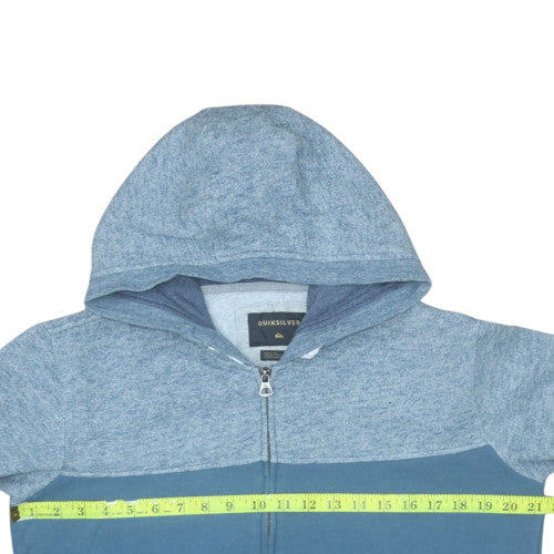 Quiksilver Men's Blue L Full Zip Fleece Hoodie