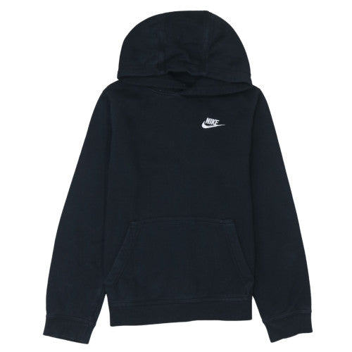 Nike Boys Black Pullover Fleece Hoodie 14-15 Years Logo Hooded Sweatshirt