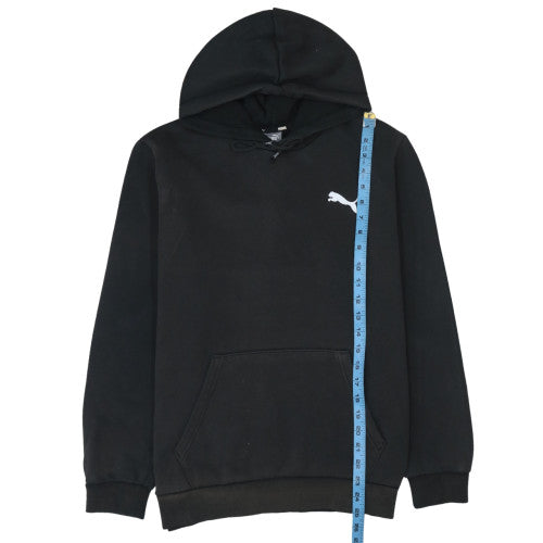 Puma Womens Black Pullover Hoodie L Casual Classic Logo Sweatshirt