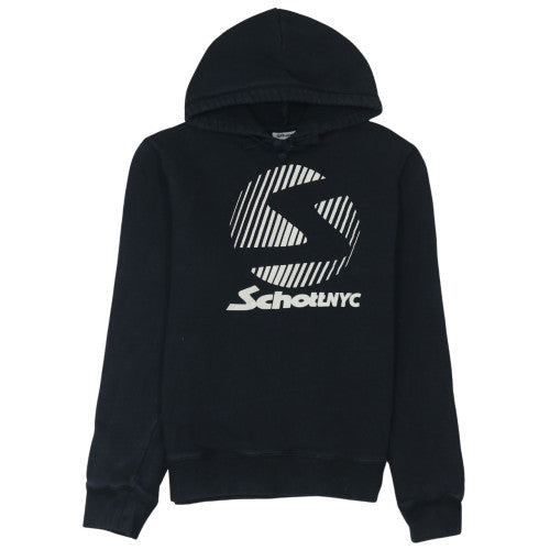 Schott NYC Women's Black Pullover Hoodie Medium Cotton Logo