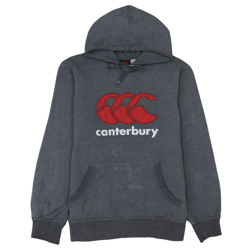 Canterbury Men's Grey Pullover Hoodie Size L Sports Logo Fleece
