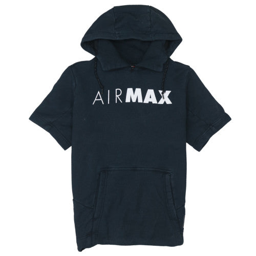 Nike Air Max Men's Black Short Sleeve Pullover Hoodie Size M