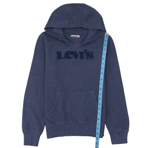 Levi's Boys Blue Pullover Hoodie 14 Years Logo Fleece Sweatshirt
