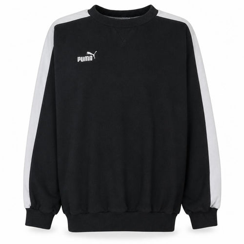 Puma Men's Black Pullover Sweatshirt M Crew Neck Fleece Sportswear