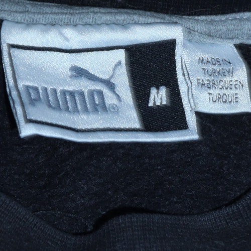 Puma Men's Black Pullover Sweatshirt M Crew Neck Fleece Sportswear