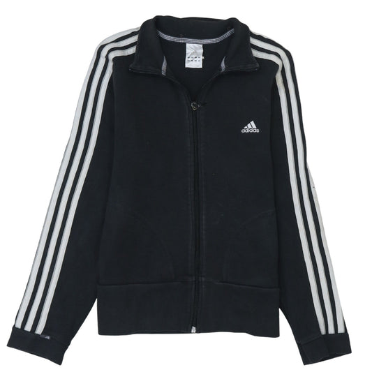 Adidas Womens Black Size 12 Full Zip Track Jacket