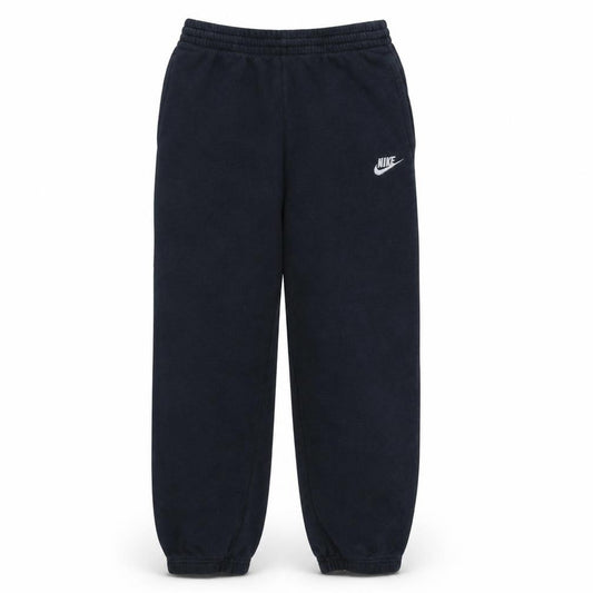 Front view of Nike boys’ black jogger sweatpants 12-13 years fleece elastic waist activewear