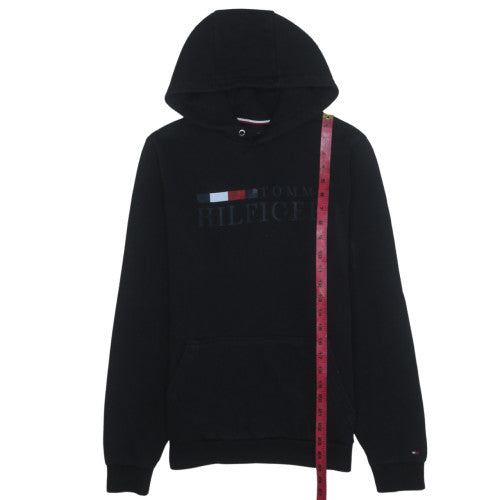 Tommy Hilfiger Men's Black Pullover Hoodie Small Logo Graphic