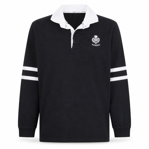 Rugby Nations Men's Black XL Collared Long Sleeve Sports Sweatshirt