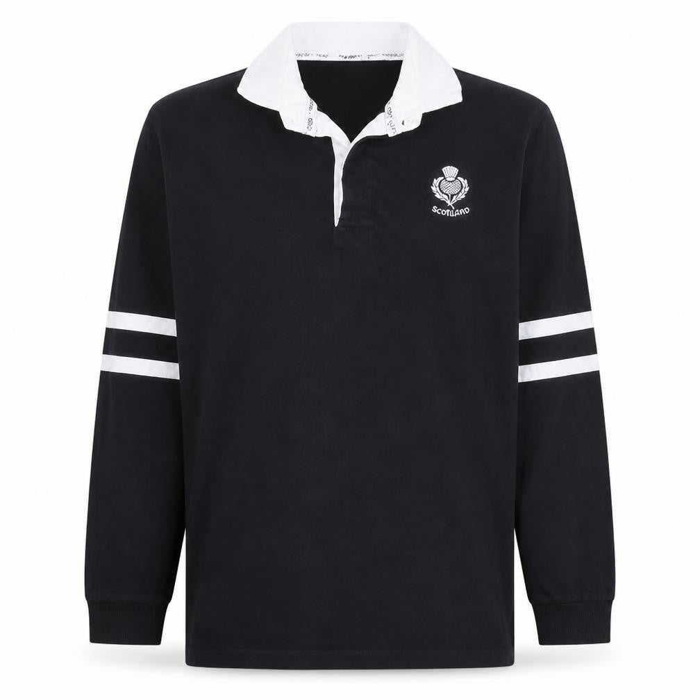 Rugby Nations Men's Black XL Collared Long Sleeve Sports Sweatshirt