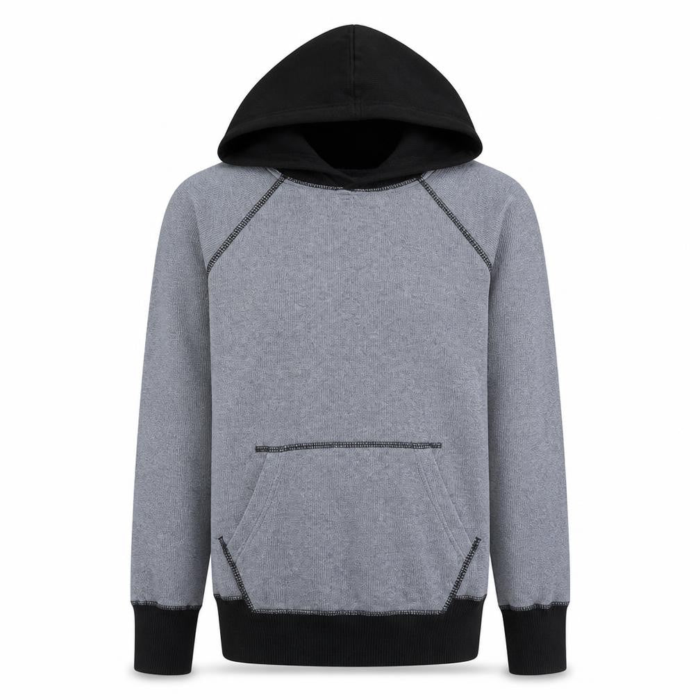 Front view of Levi's Men's Grey Pullover Hoodie M Classic Fleece Logo Sweatshirt