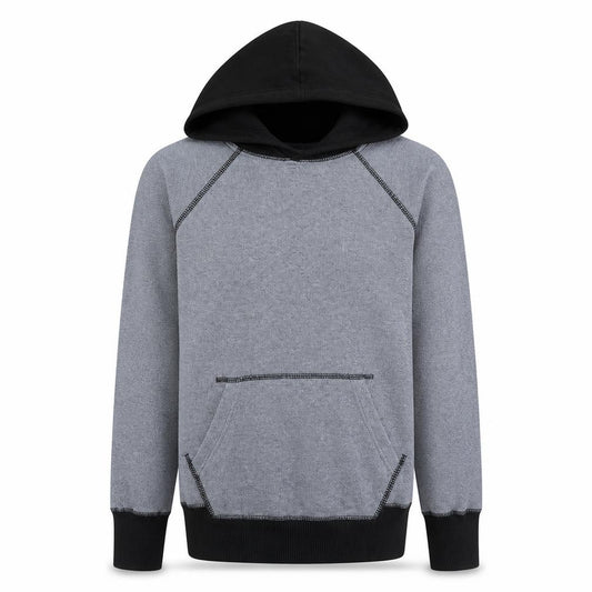 Front view of Levi's Men's Grey Pullover Hoodie M Classic Fleece Logo Sweatshirt
