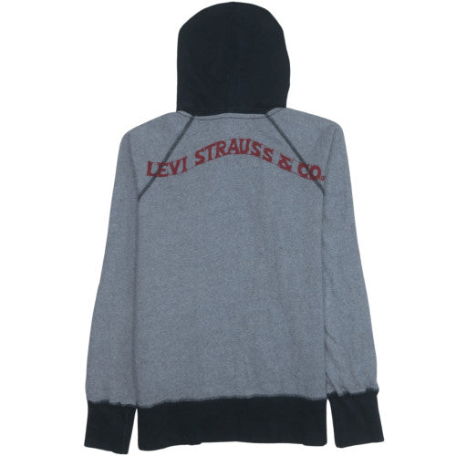Levi's Men's Grey Pullover Hoodie M Classic Fleece Logo Sweatshirt