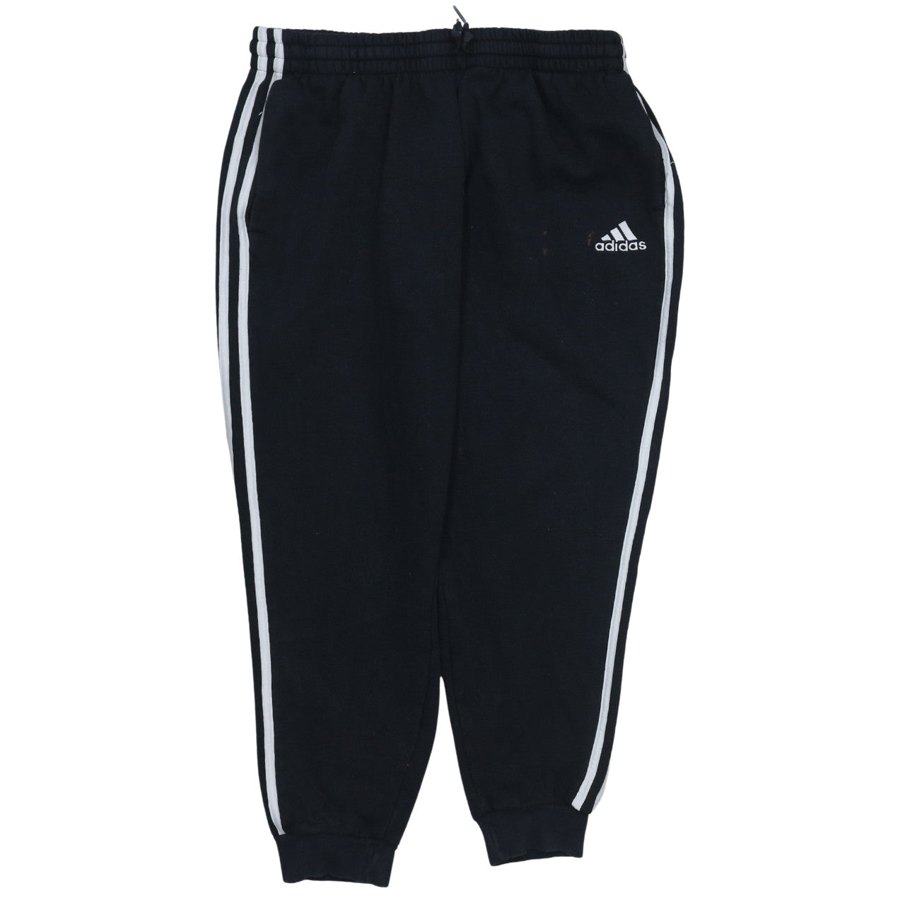 adidas Men's Black XL Jogger Sweatpants with Side Stripes