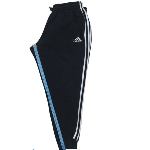 adidas Men's Black XL Jogger Sweatpants with Side Stripes