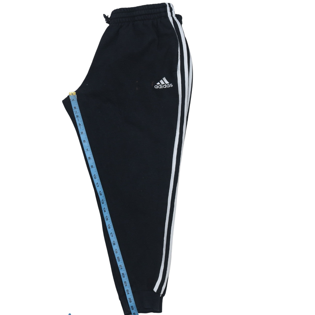 adidas Men's Black XL Jogger Sweatpants with Side Stripes