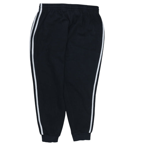 adidas Men's Black XL Jogger Sweatpants with Side Stripes