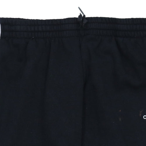 adidas Men's Black XL Jogger Sweatpants with Side Stripes