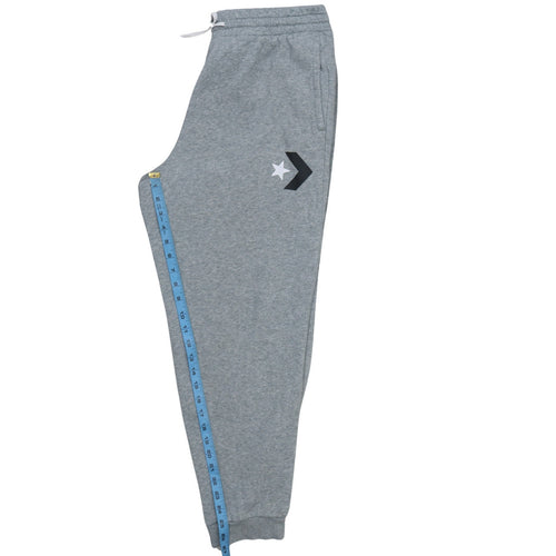 Converse Mens Grey Jogger Sweatpants L Regular Fit Fleece Activewear