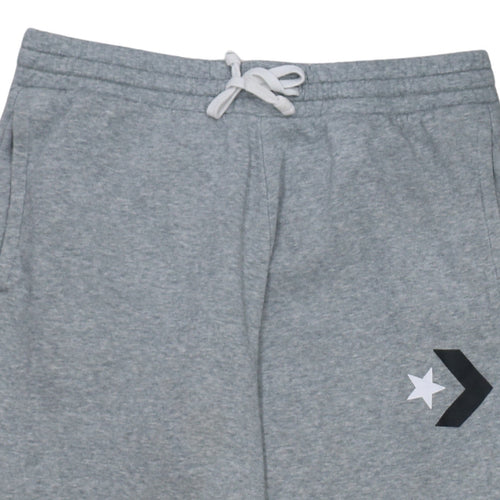 Converse Mens Grey Jogger Sweatpants L Regular Fit Fleece Activewear