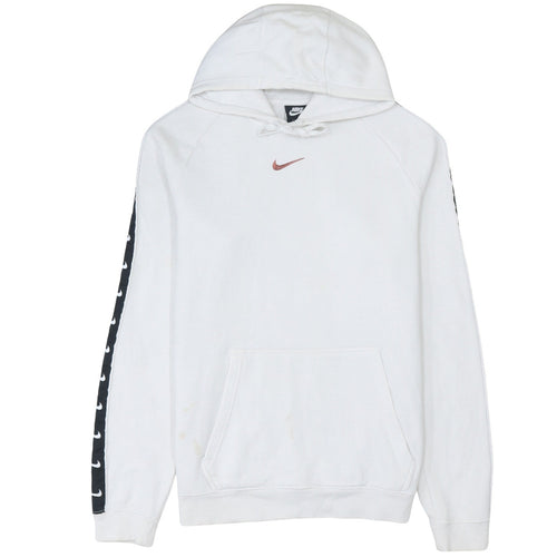 Nike Men White Pullover Hoodie Small Logo Sportswear
