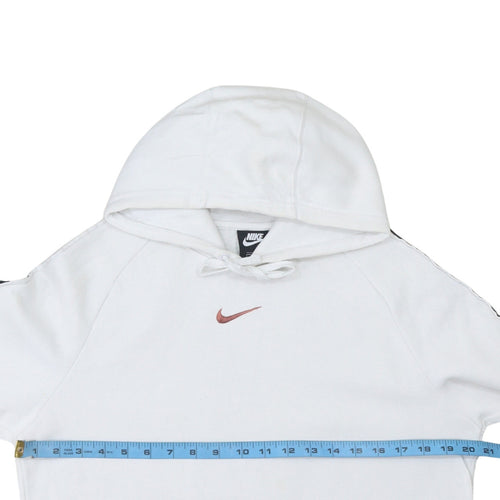 Nike Men White Pullover Hoodie Small Logo Sportswear