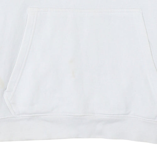 Nike Men White Pullover Hoodie Small Logo Sportswear