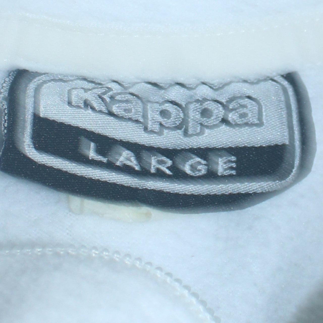 Kappa Mens White Large Pullover Hoodie 1/2 Zip Logo Fleece Sweatshirt