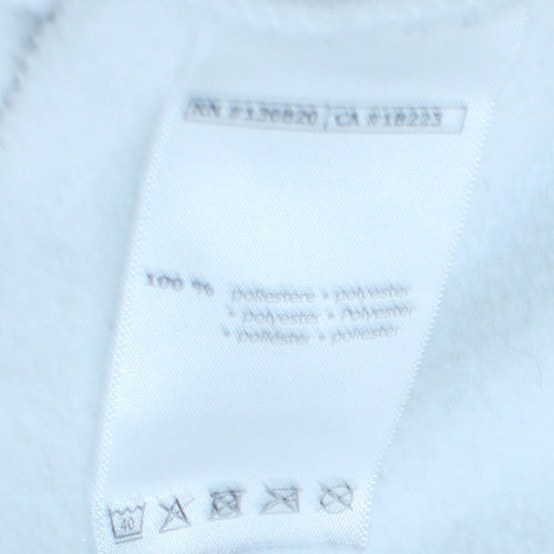 Kappa Mens White Large Pullover Hoodie 1/2 Zip Logo Fleece Sweatshirt