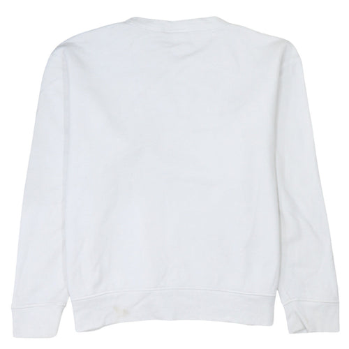 adidas Men's White Crew Neck Pullover Sweatshirt Size M Sportswear