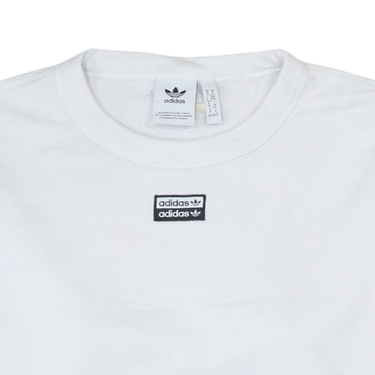 adidas Men's White Crew Neck Pullover Sweatshirt Size M Sportswear