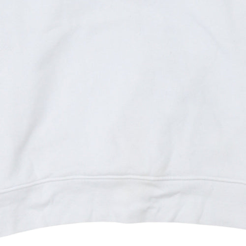 adidas Men's White Crew Neck Pullover Sweatshirt Size M Sportswear