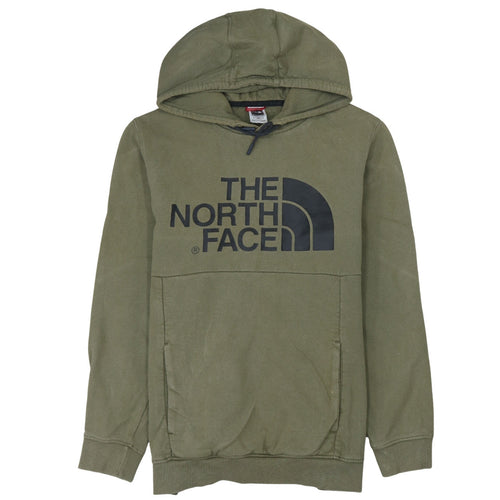 The North Face Womens Khaki Green Pullover Hoodie L Cotton