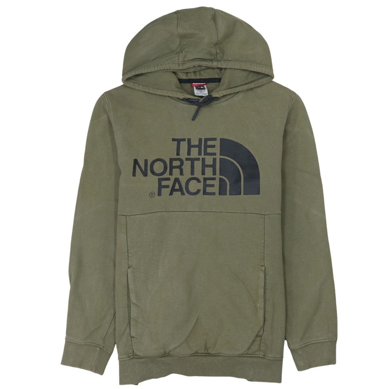 The North Face Womens Khaki Green Pullover Hoodie L Cotton