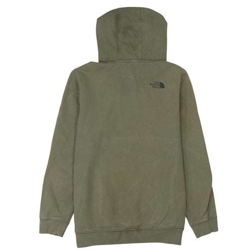 The North Face Womens Khaki Green Pullover Hoodie L Cotton