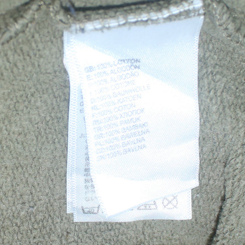 The North Face Womens Khaki Green Pullover Hoodie L Cotton