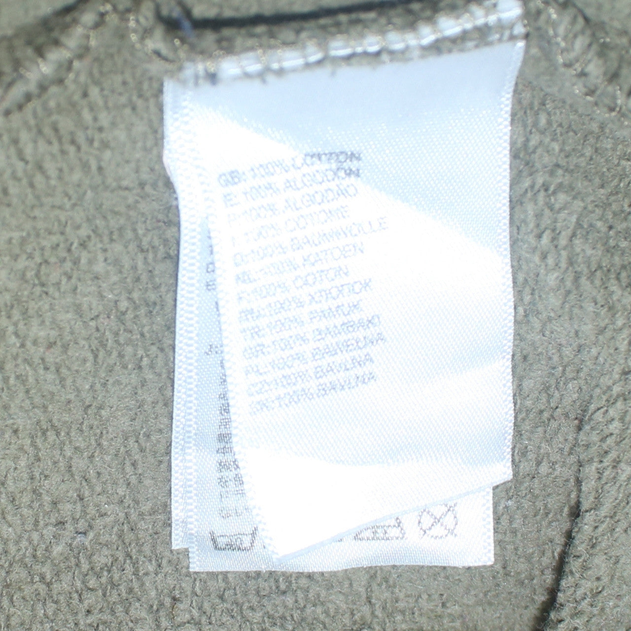 The North Face Womens Khaki Green Pullover Hoodie L Cotton