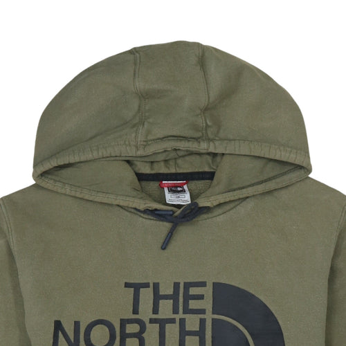 The North Face Womens Khaki Green Pullover Hoodie L Cotton