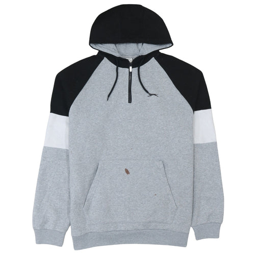 Slazenger Men’s Grey 2XL Pullover Hoodie with 1/2 Zip and Logo