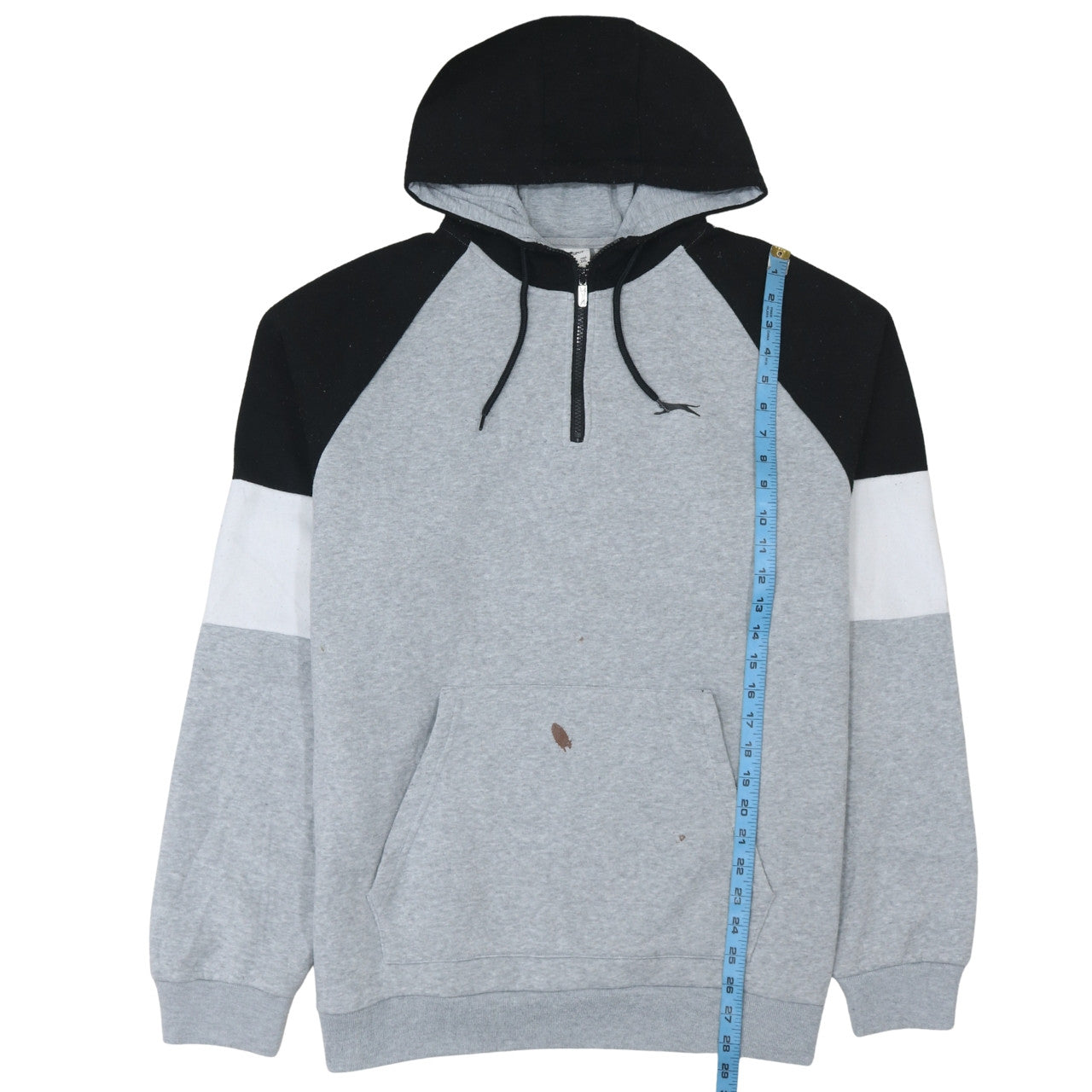Slazenger Men’s Grey 2XL Pullover Hoodie with 1/2 Zip and Logo