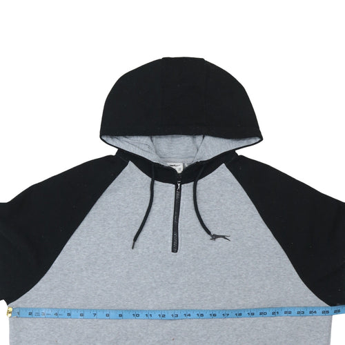 Slazenger Men’s Grey 2XL Pullover Hoodie with 1/2 Zip and Logo